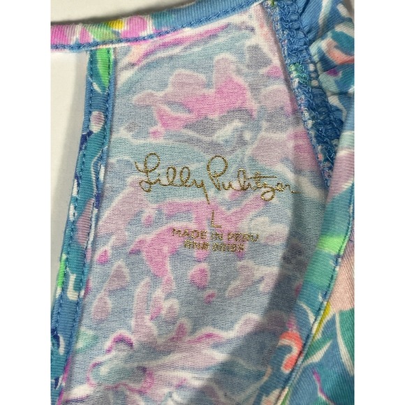 Lilly Pulitzer Coral Reef‎ Seahorse Print Halter Sz L - Picture 5 of 10